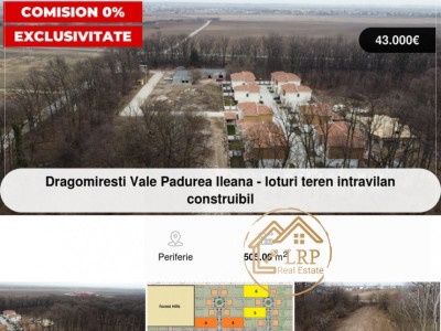 Dragomiresti Vale Padurea Ileana - loturi teren intravilan construibil
