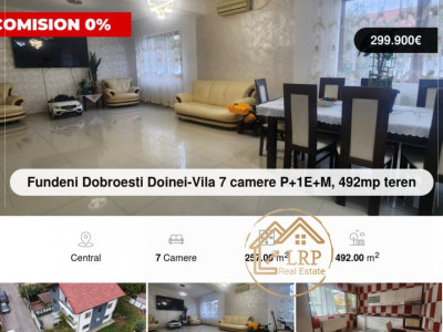 Fundeni Dobroesti Doinei-Vila 7 camere P+1E+M, 492mp teren